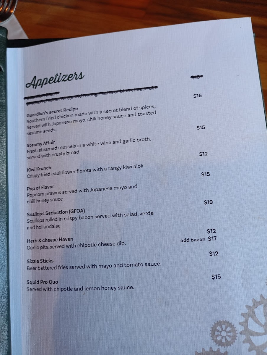 Menu The Guardian Bar & Grill-5